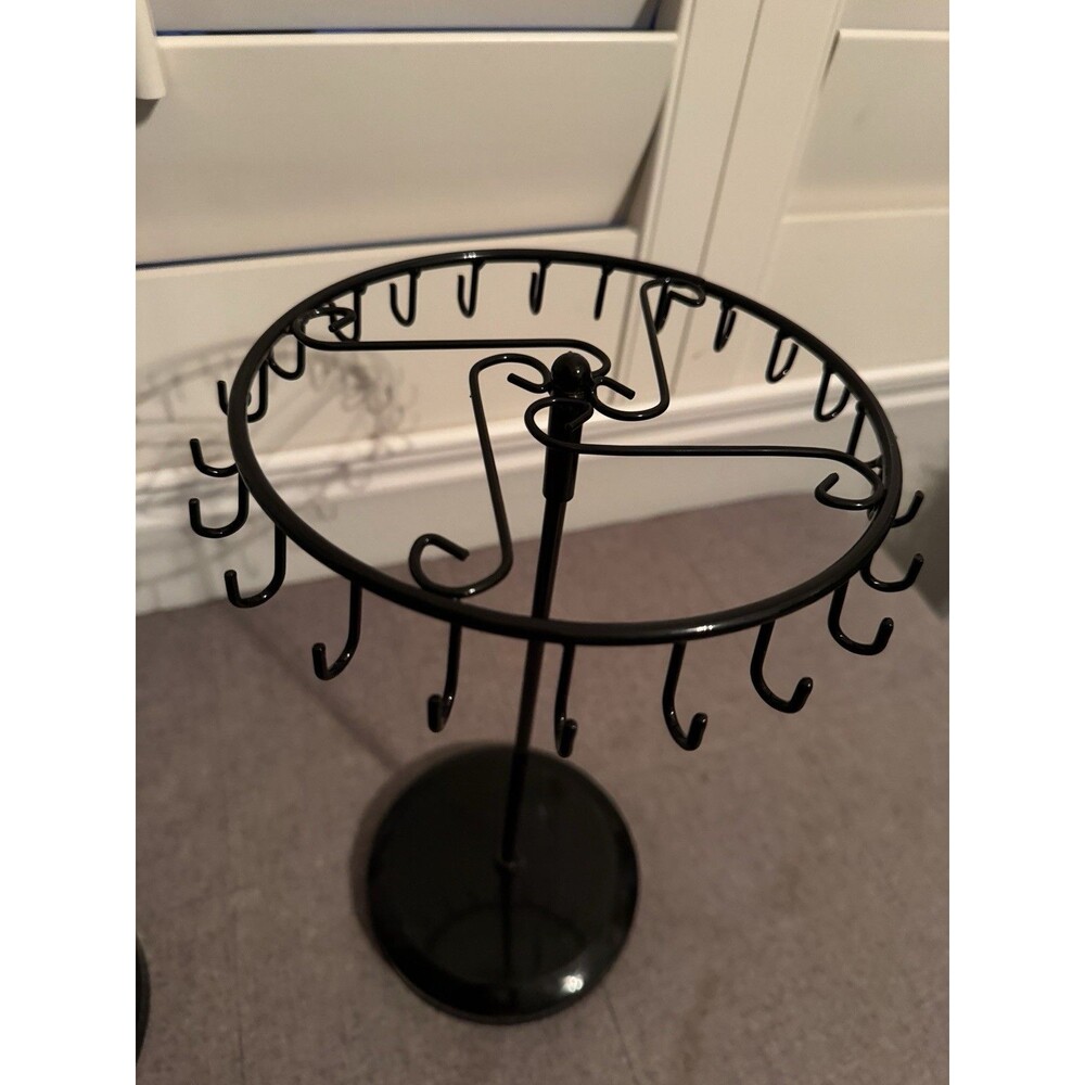 2 Rotating Necklace Holder Jewelry Organizer Display Stand 14-Inch 23 Hooks - Picture 4 of 6